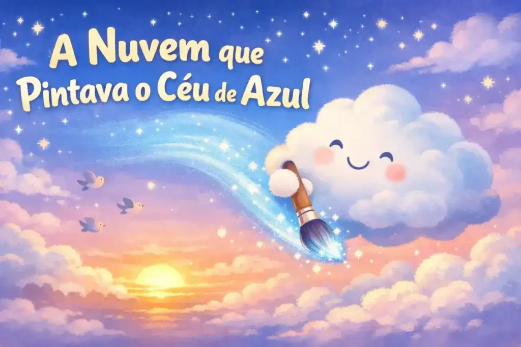 História Infantil para Dormir: A Nuvem que Pintava o Céu de Azul
