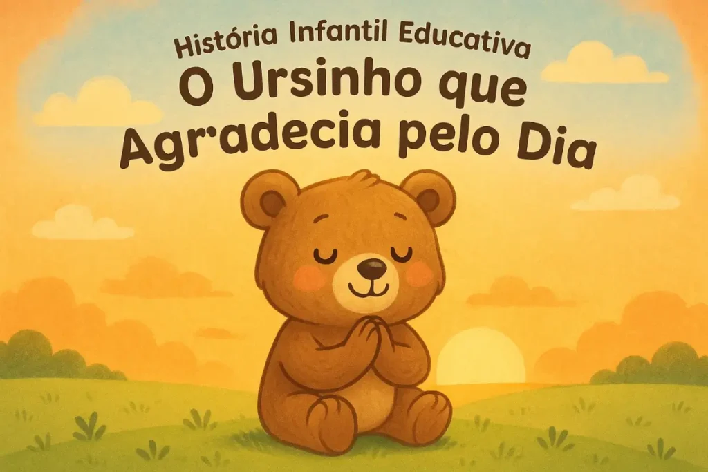 História Infantil Educativa: O Ursinho que Agradecia pelo Dia