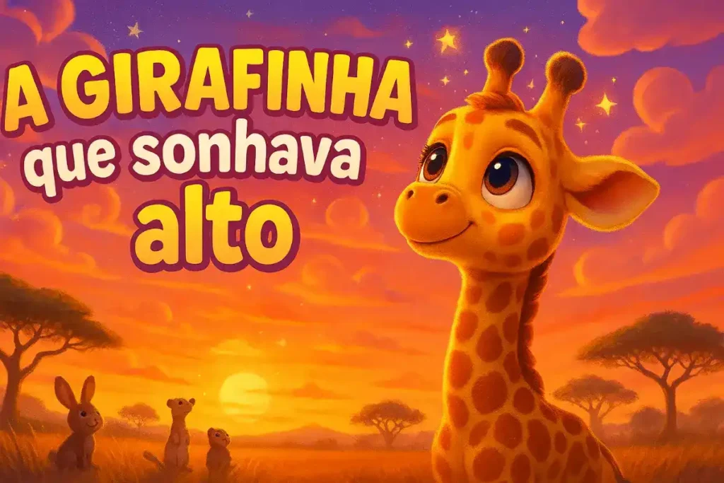 História infantil sobre animais: A Girafinha que sonhava alto
