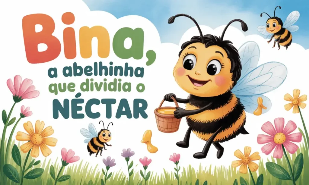 História-infantil-educativa-Bina-a-Abelhinha-que-Dividia-o-Néctar