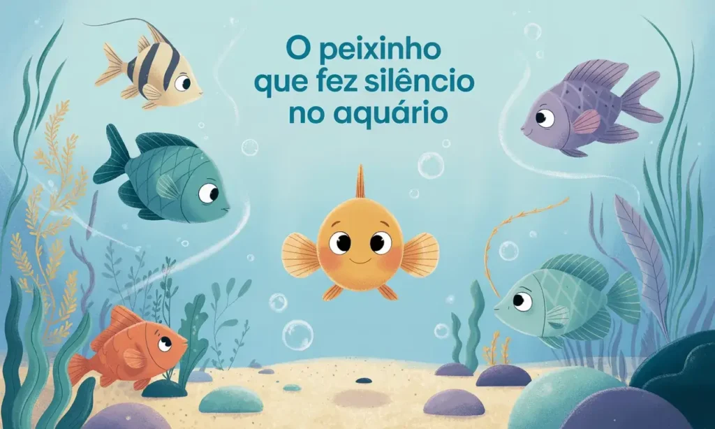 História-infantil-sobre-animais-O-Peixinho-que-Fez-Silêncio-no-Aquário