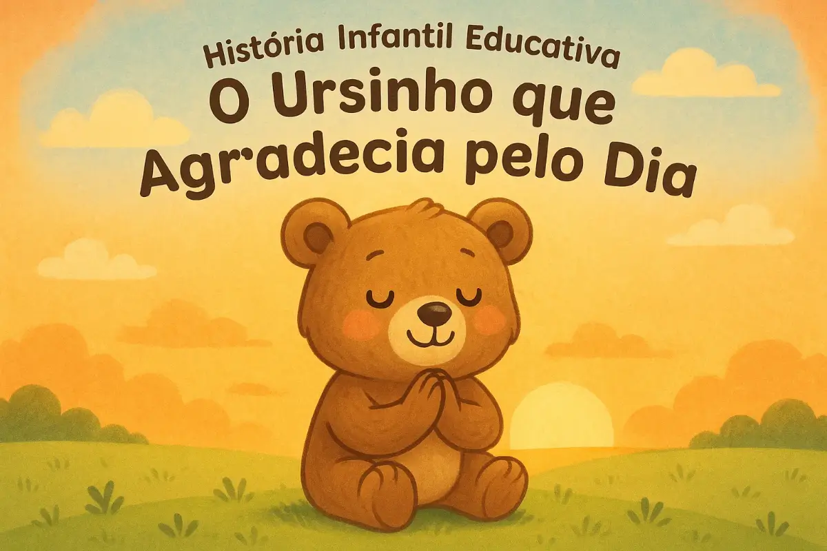 História Infantil Educativa: O Ursinho que Agradecia pelo Dia
