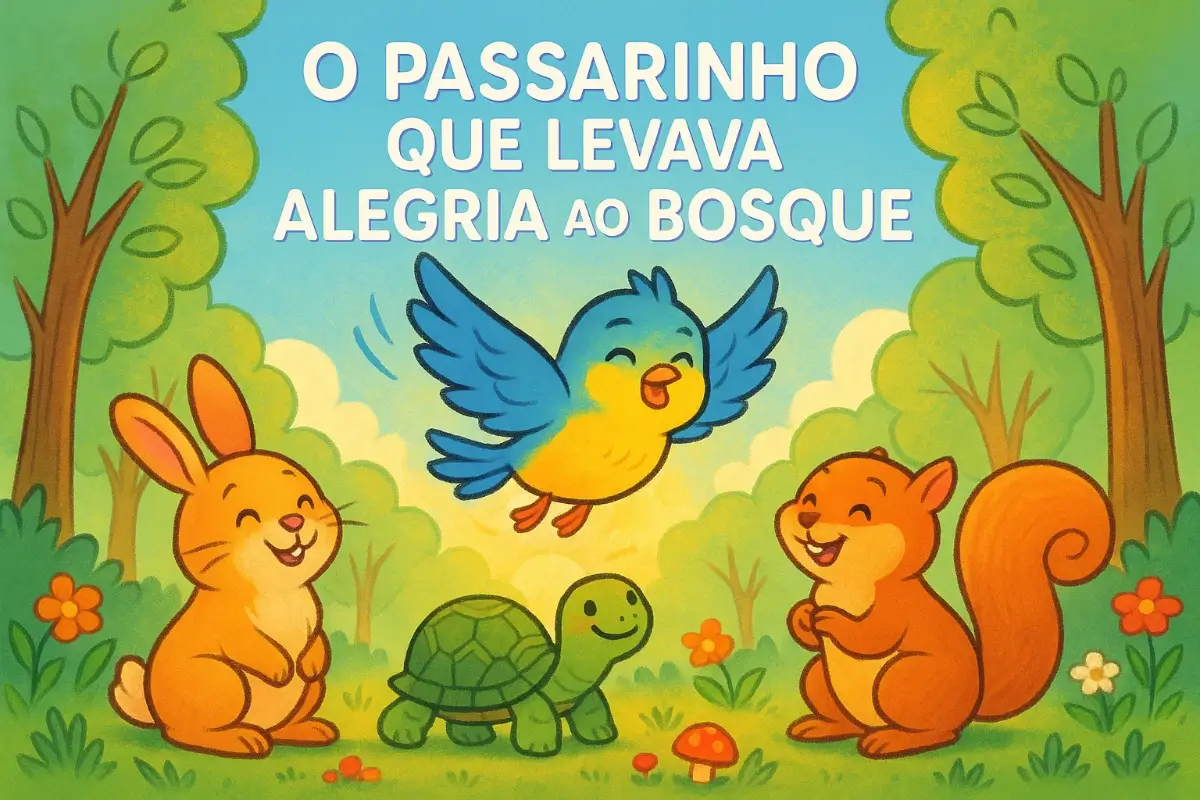 História Infantil sobre Animais: O Passarinho que Levava Alegria ao Bosque