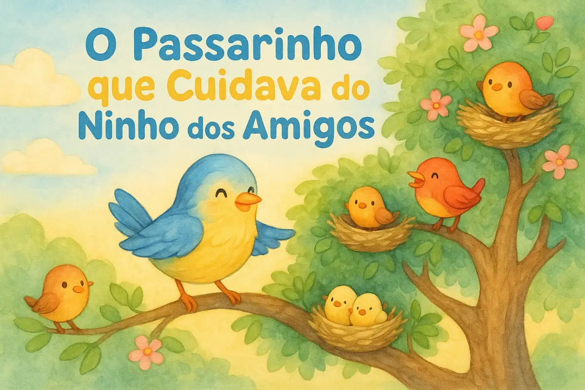 História Infantil Educativa: O Passarinho que Cuidava do Ninho dos Amigos