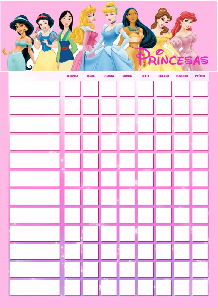 quadro-de-incentivo-infantil-para-imprimir-pdf-princesas.webp