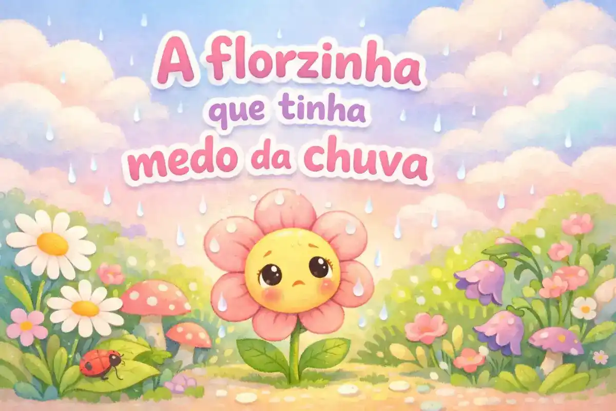 Histórias infantis curtas: A florzinha que tinha medo da chuva
