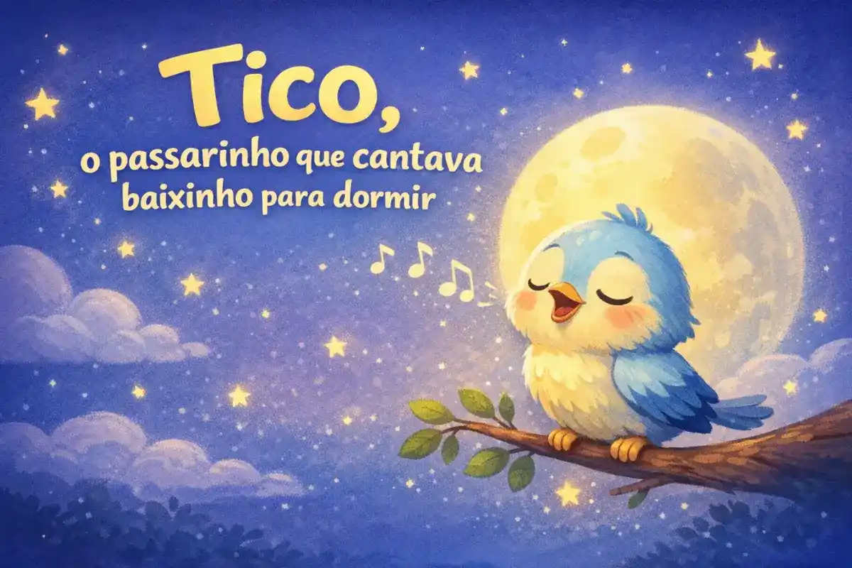 História para bebê dormir curtas: Tico, o passarinho que cantava baixinho para dormir