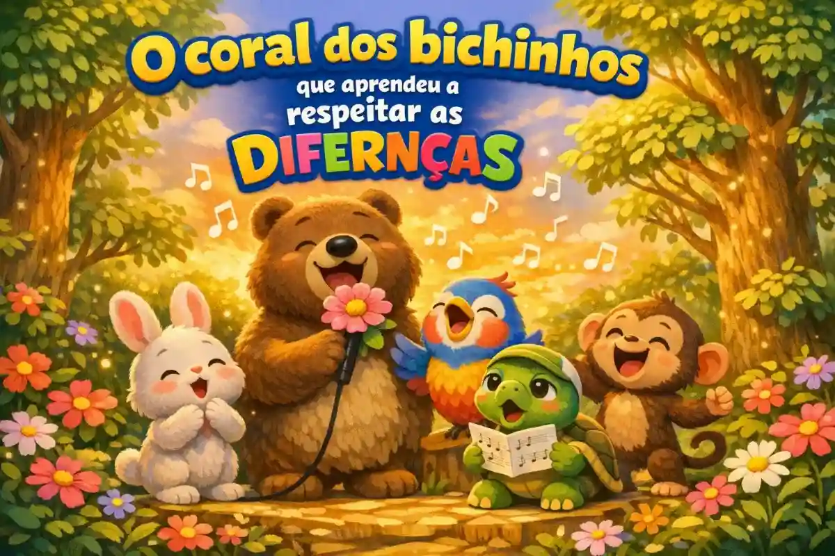 Histórias educativas infantil: O coral dos bichinhos que aprendeu a respeitar as diferenças