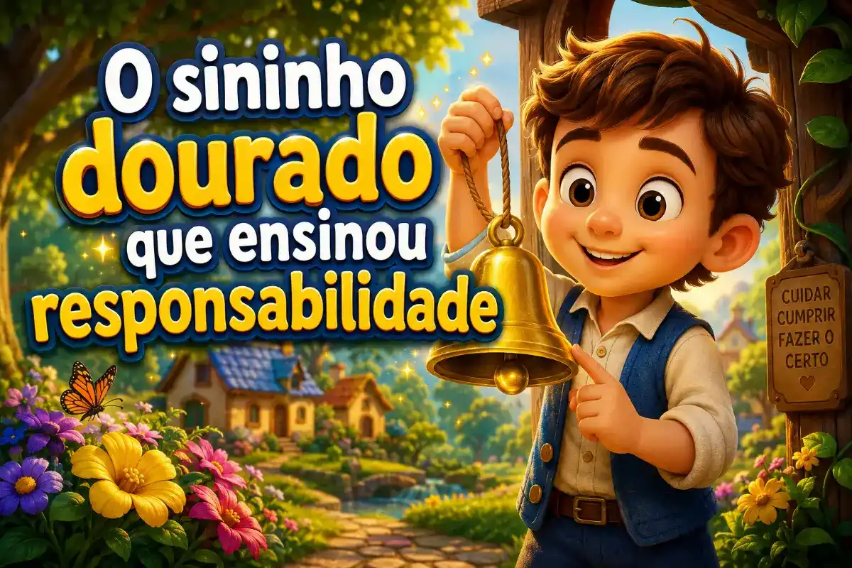 Histórias educativas infantis: O sininho dourado que ensinou responsabilidade
