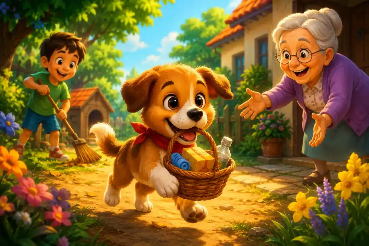 Toto, o cachorrinho que descobriu a alegria de ajudar | História infantil curta para ler