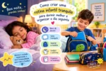 Como criar uma rotina infantil tranquila para dormir melhor e organizar o dia seguinte